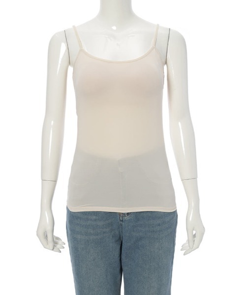 fifth（フィフス）の「【接触冷感×抗菌防臭】さらさら、ひんやりカップ付きキャミソール【EssentialCool】（キャミソール・レディース・ブラック/ベージュ・S/M/L）」の9枚目の写真