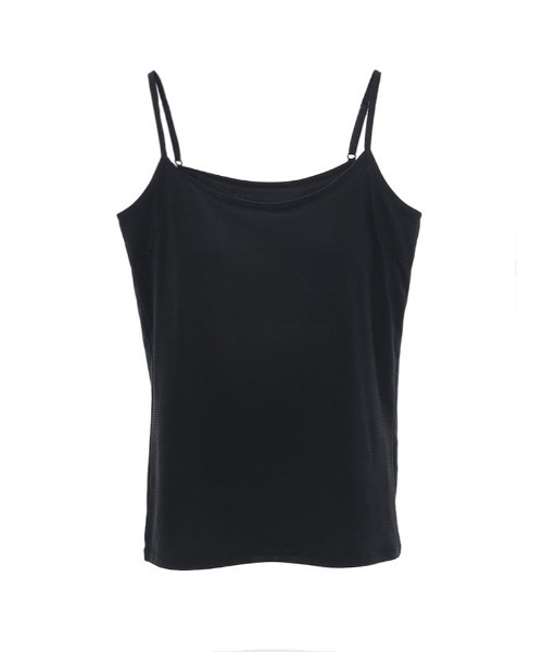 fifth（フィフス）の「【接触冷感×抗菌防臭】さらさら、ひんやりカップ付きキャミソール【EssentialCool】（キャミソール・レディース・ブラック/ベージュ・S/M/L）」の10枚目の写真