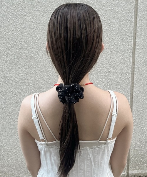 Birthday room（バースデイルーム）の「ドット柄シュシュ/dot scrunchie（シュシュ・レディース・ブラック/アイボリー・FREE）」の19枚目の写真