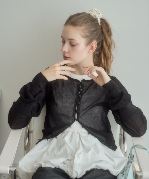 Birthday room（バースデイルーム）の「ドット柄シュシュ/dot scrunchie（シュシュ・レディース・ブラック/アイボリー・FREE）」の14枚目の写真