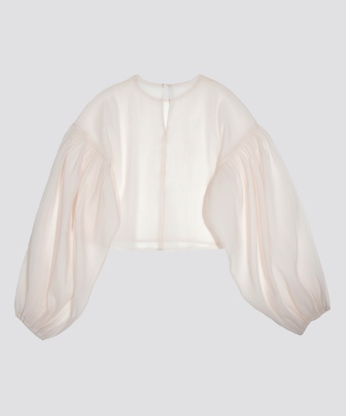 kiehtova（キエトヴァ）の「【kiehtova】SHEER VOLUMESLEEVE BLOUSE/シアー　ボリュームスリーブ ブラウス（シャツ/ブラウス・レディース・ナチュラル/ブラック・FREE）」の9枚目の写真
