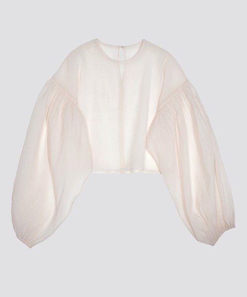 kiehtova（キエトヴァ）の「【kiehtova】SHEER VOLUMESLEEVE BLOUSE/シアー　ボリュームスリーブ ブラウス（シャツ/ブラウス・レディース・ナチュラル/ブラック・FREE）」の7枚目の写真