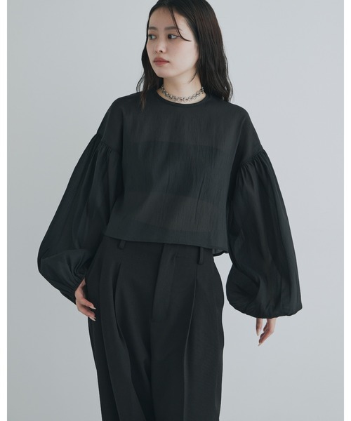 kiehtova】SHEER VOLUMESLEEVE BLOUSE/シアー ボリューム