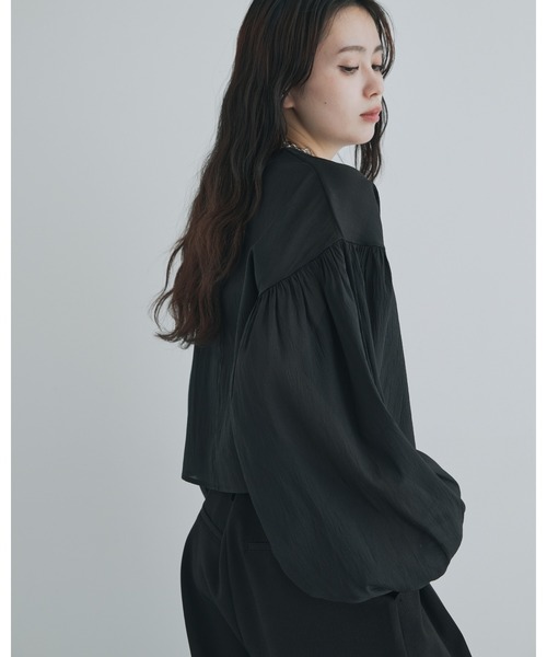 kiehtova（キエトヴァ）の「【kiehtova】SHEER VOLUMESLEEVE BLOUSE/シアー　ボリュームスリーブ ブラウス（シャツ/ブラウス・レディース・ナチュラル/ブラック・FREE）」の16枚目の写真