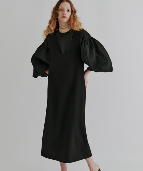 kiehtova（キエトヴァ）の「【kiehtova】SHEER VOLUMESLEEVE BLOUSE/シアー　ボリュームスリーブ ブラウス（シャツ/ブラウス・レディース・ナチュラル/ブラック・FREE）」の18枚目の写真