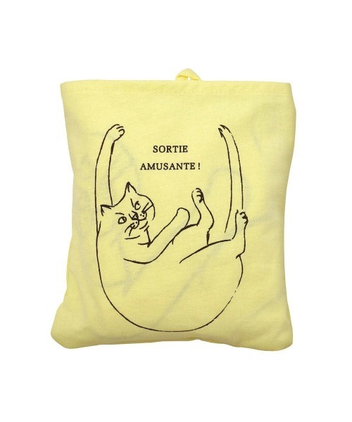 ROOTOTE（ルートート）の「ROOTOTE/ルートート　EU.RND.ブラサガリネコ-A（トートバッグ・レディース・ホワイト/グレー/イエロー・FREE）」の4枚目の写真