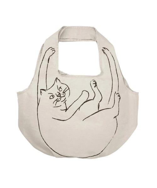 ROOTOTE（ルートート）の「ROOTOTE/ルートート　EU.RND.ブラサガリネコ-A（トートバッグ・レディース・ホワイト/グレー/イエロー・FREE）」の18枚目の写真