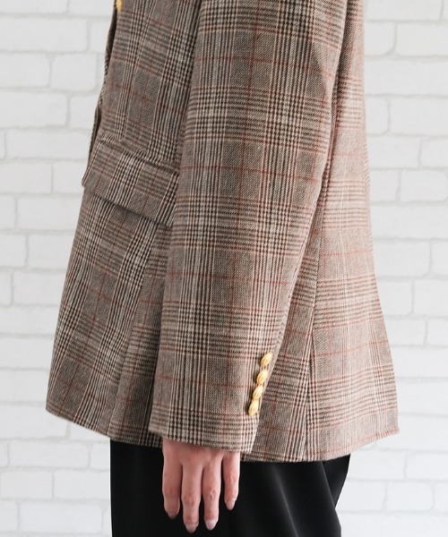 aquagarage（アクアガレージ）の「テーラードジャケット（テーラードジャケット・レディース・ブラック/グレイッシュベージュ/ブラウン系その他・M/L）」の6枚目の写真
