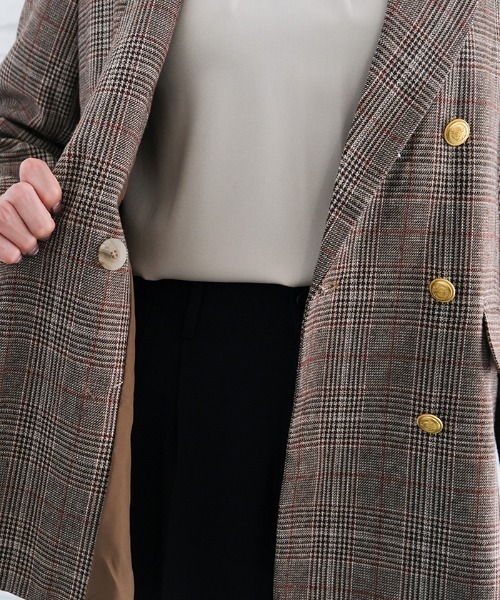 aquagarage（アクアガレージ）の「テーラードジャケット（テーラードジャケット・レディース・ブラック/グレイッシュベージュ/ブラウン系その他・M/L）」の7枚目の写真