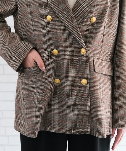 aquagarage（アクアガレージ）の「テーラードジャケット（テーラードジャケット・レディース・ブラック/グレイッシュベージュ/ブラウン系その他・M/L）」の8枚目の写真