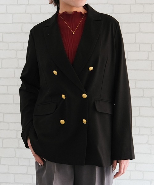 aquagarage（アクアガレージ）の「テーラードジャケット（テーラードジャケット・レディース・ブラック/グレイッシュベージュ/ブラウン系その他・M/L）」の11枚目の写真