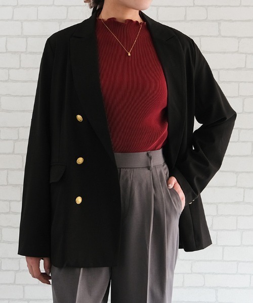 aquagarage（アクアガレージ）の「テーラードジャケット（テーラードジャケット・レディース・ブラック/グレイッシュベージュ/ブラウン系その他・M/L）」の20枚目の写真