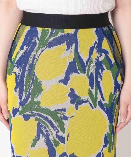 Jines（ジネス）の「グラフィックジャージタイトスカート（スカート・レディース・ブルー/イエロー・38）」の17枚目の写真