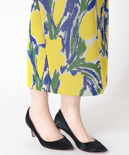 Jines（ジネス）の「グラフィックジャージタイトスカート（スカート・レディース・ブルー/イエロー・38）」の7枚目の写真