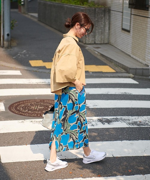 Jines（ジネス）の「グラフィックジャージタイトスカート（スカート・レディース・ブルー/イエロー・38）」の20枚目の写真