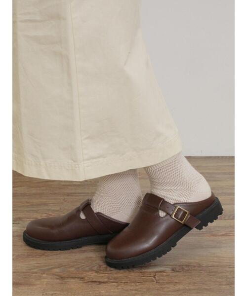 Samansa Mos2(サマンサ モスモス)の「ベルトサボサンダル(ドレスシューズ・レディース・ブラック/ブラウン・M/L)」の1枚目の写真