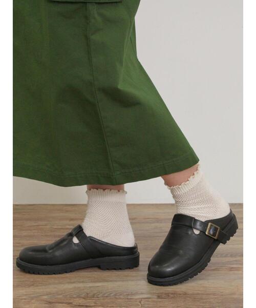 Samansa Mos2(サマンサ モスモス)の「ベルトサボサンダル(ドレスシューズ・レディース・ブラック/ブラウン・M/L)」の2枚目の写真