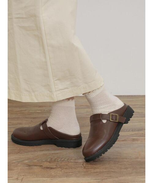 Samansa Mos2(サマンサ モスモス)の「ベルトサボサンダル(ドレスシューズ・レディース・ブラック/ブラウン・M/L)」の4枚目の写真