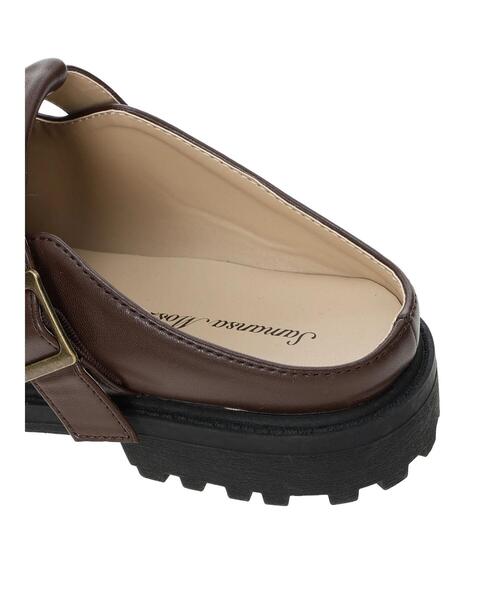 Samansa Mos2(サマンサ モスモス)の「ベルトサボサンダル(ドレスシューズ・レディース・ブラック/ブラウン・M/L)」の12枚目の写真