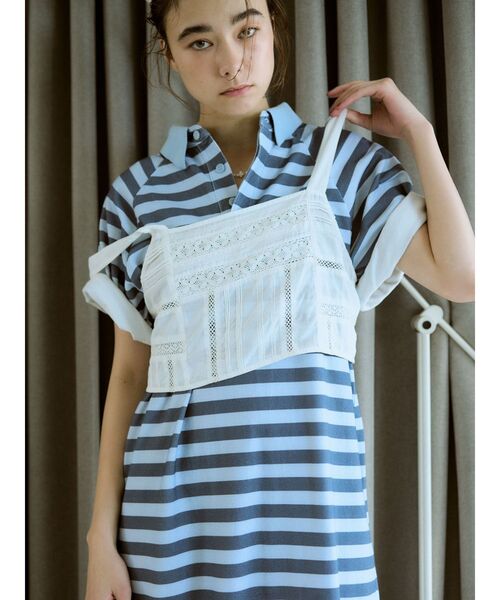 Ungrid(アングリッド)の「バックレースアップコットンキャミ(キャミソール・レディース・ブラック/オフホワイト・FREE)」の14枚目の写真