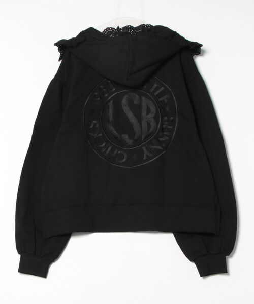Little sunny bite(リトルサニーバイト)の「《Little sunny bite》lacy logo hoodie(パーカー・レディース・ブラック/グリーン/ホワイト・MEDIUM/SMALL)」の11枚目の写真