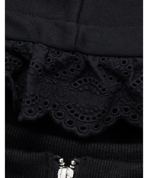 Little sunny bite(リトルサニーバイト)の「《Little sunny bite》lacy logo hoodie(パーカー・レディース・ブラック/グリーン/ホワイト・MEDIUM/SMALL)」の6枚目の写真