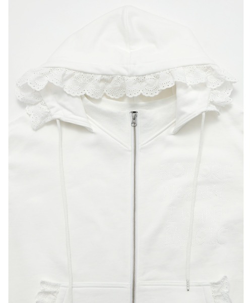 Little sunny bite(リトルサニーバイト)の「《Little sunny bite》lacy logo hoodie(パーカー・レディース・ブラック/グリーン/ホワイト・MEDIUM/SMALL)」の19枚目の写真