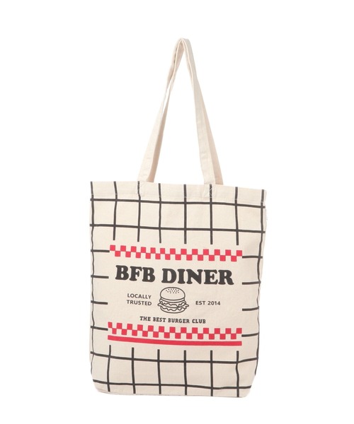 BAYFLOW（ベイフロー）の「BFダイナープリントトート（トートバッグ・レディース・グリーン/ブラック・0）」の7枚目の写真