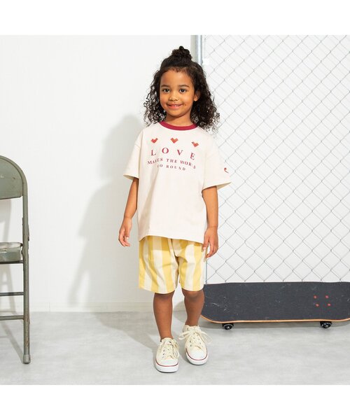 BREEZE（ブリーズ）の「【ジュニア対応】袖ハート4色4柄半袖Tシャツ（Tシャツ/カットソー・キッズ・ミント/ラベンダー/その他2/アイボリー・140/130/120/110/100/90/80）」の18枚目の写真