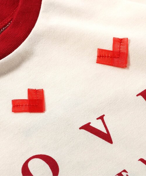 BREEZE（ブリーズ）の「【ジュニア対応】袖ハート4色4柄半袖Tシャツ（Tシャツ/カットソー・キッズ・ミント/ラベンダー/その他2/アイボリー・140/130/120/110/100/90/80）」の7枚目の写真