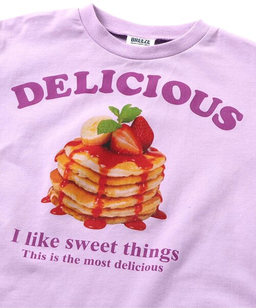 BREEZE（ブリーズ）の「【ジュニア対応】袖ハート4色4柄半袖Tシャツ（Tシャツ/カットソー・キッズ・ミント/ラベンダー/その他2/アイボリー・140/130/120/110/100/90/80）」の5枚目の写真