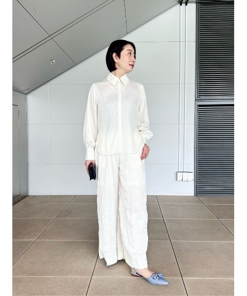 ブラウス シャツ ESTNATION / パール刺繍ブラウス レディース セール】ESTNATION / パール刺繍ブラウス（シャツ/ブラウス
