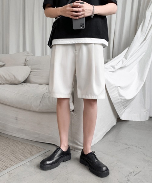 CERCA（チェルカ）の「【NOWLE】スラックス ハーフ ショーツ ショートパンツ（スラックス・メンズ・オフホワイト・MEDIUM）」の13枚目の写真