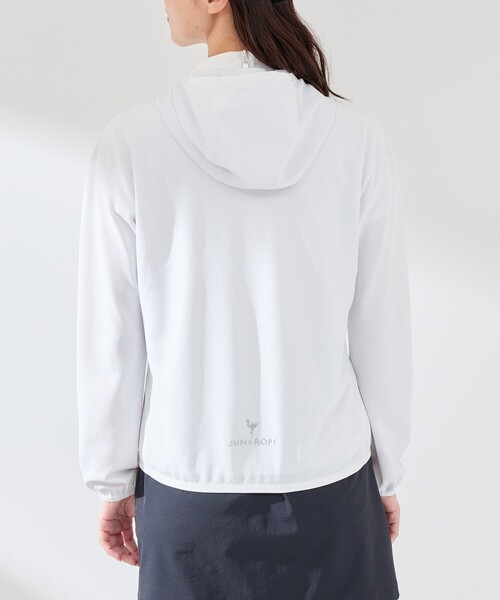 JUN&ROPE'（ジュンアンドロペ）の「【UV】【吸水速乾】エコカノコ配色使い長袖パーカー（パーカー・レディース・ライトグリーン/ブラック/ホワイト・M/L/S）」の14枚目の写真