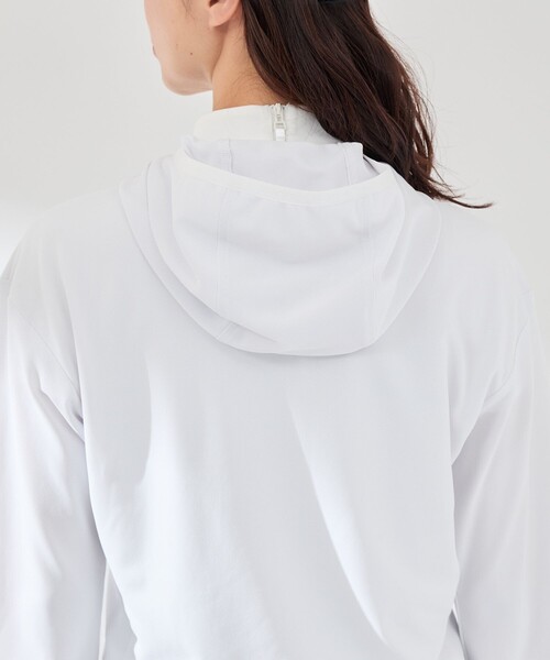 JUN&ROPE'（ジュンアンドロペ）の「【UV】【吸水速乾】エコカノコ配色使い長袖パーカー（パーカー・レディース・ライトグリーン/ブラック/ホワイト・M/L/S）」の13枚目の写真