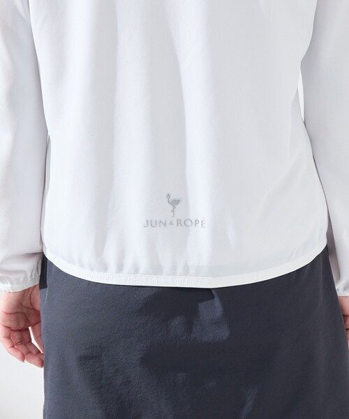 JUN&ROPE'（ジュンアンドロペ）の「【UV】【吸水速乾】エコカノコ配色使い長袖パーカー（パーカー・レディース・ライトグリーン/ブラック/ホワイト・M/L/S）」の12枚目の写真