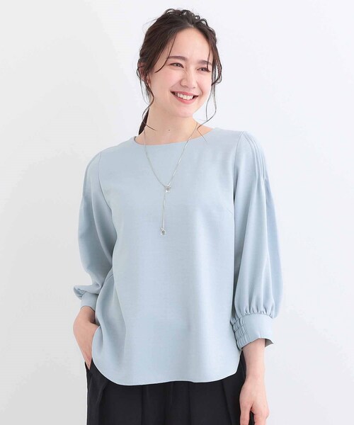 DRESKIP（ドレスキップ）の「【洗える/洗濯後しわになりにくい】無理せずキレイ 肩タックブラウス（シャツ/ブラウス・レディース・ライトベージュ/オレンジ系/グリーン系/ライトイエロー系/ネイビー/ライトブルー・01/04/02/03）」の11枚目の写真