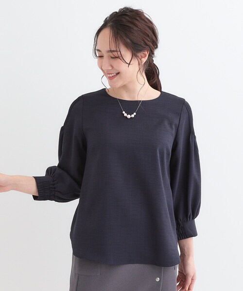 DRESKIP（ドレスキップ）の「【洗える/洗濯後しわになりにくい】無理せずキレイ 肩タックブラウス（シャツ/ブラウス・レディース・ライトベージュ/オレンジ系/グリーン系/ライトイエロー系/ネイビー/ライトブルー・01/04/02/03）」の19枚目の写真