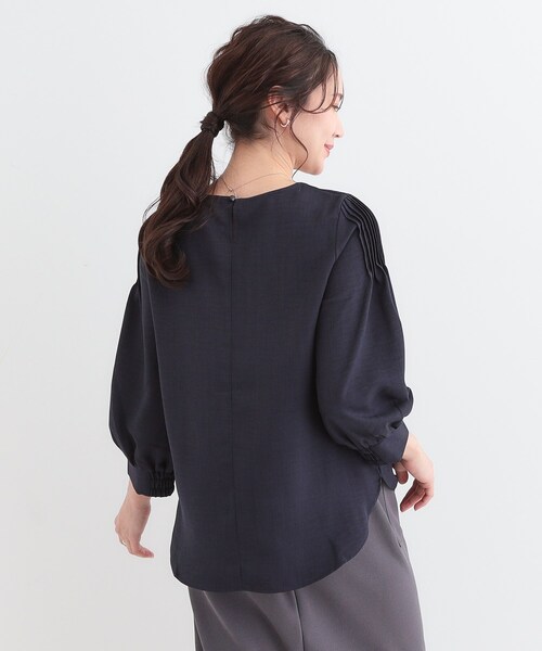 DRESKIP（ドレスキップ）の「【洗える/洗濯後しわになりにくい】無理せずキレイ 肩タックブラウス（シャツ/ブラウス・レディース・ライトベージュ/オレンジ系/グリーン系/ライトイエロー系/ネイビー/ライトブルー・01/04/02/03）」の20枚目の写真