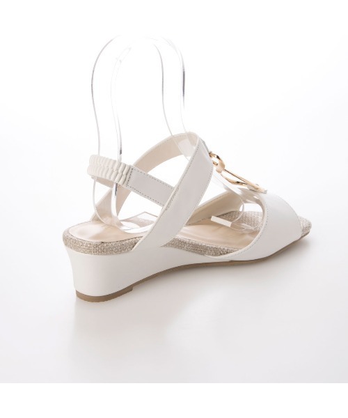 Realta（レアルタ）の「Realta(レアルタ)4cmウェッジソールゴールドリングサンダル（サンダル・レディース・シルバー/ホワイト/ブラック・S/M/L/LL）」の10枚目の写真