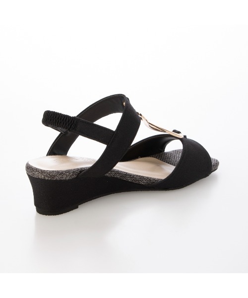 Realta（レアルタ）の「Realta(レアルタ)4cmウェッジソールゴールドリングサンダル（サンダル・レディース・シルバー/ホワイト/ブラック・S/M/L/LL）」の11枚目の写真