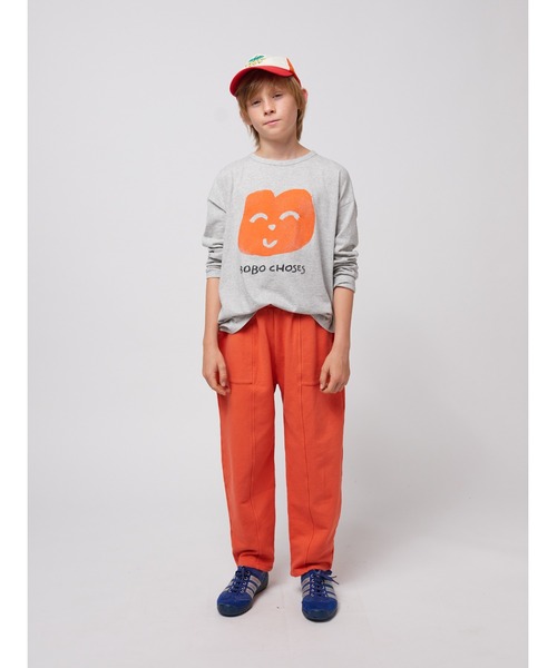BOBO CHOSES（ボボショーズ）の「Smiling red jogging pants（スウェットパンツ・キッズ・レッド・12-13y/10-11y/2-3YEAR）」の2枚目の写真