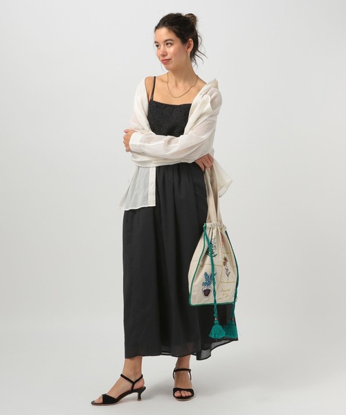 BAYFLOW（ベイフロー）の「インディアンキャミワンピース（ワンピース・レディース・レッド/ブラック・FREE）」の6枚目の写真