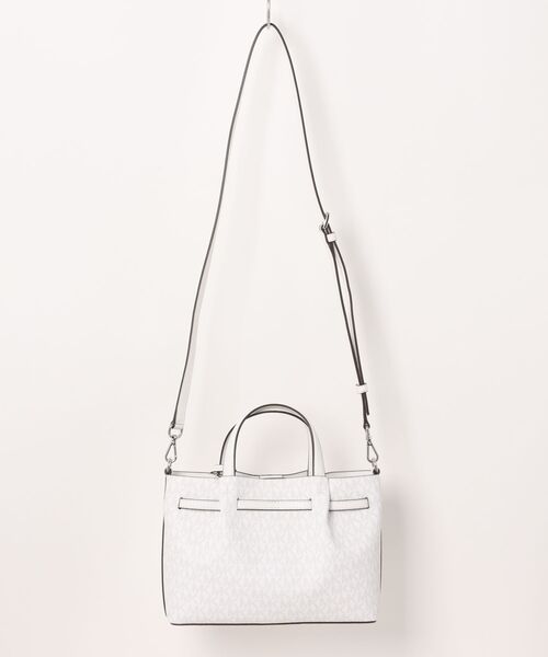 MICHAEL KORS(マイケルコース)の「CARSON センタージップ サッチェル スモール - MKシグネチャー(ハンドバッグ・レディース・ホワイト系・FREE)」の2枚目の写真