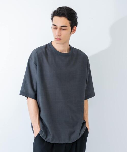 URBAN RESEARCH（アーバンリサーチ）の「ウォッシャブルウールサイロフィルショートスリーブ Tシャツ（Tシャツ/カットソー・メンズ・チャコールグレー/ブラック/ネイビー・MEDIUM/LARGE/X-LARGE）」の14枚目の写真