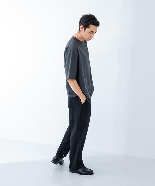 URBAN RESEARCH（アーバンリサーチ）の「ウォッシャブルウールサイロフィルショートスリーブ Tシャツ（Tシャツ/カットソー・メンズ・チャコールグレー/ブラック/ネイビー・MEDIUM/LARGE/X-LARGE）」の21枚目の写真