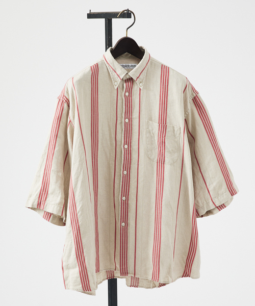 INDIVIDUALIZED SHIRTS(インディビジュアライズドシャツ)の「【別注】Individualized shirts / ボタンダウン半袖シャツ オーバーサイズ / アソート柄(シャツ/ブラウス・メンズ・ベージュ/レッド/カーキ・フリー)」の9枚目の写真
