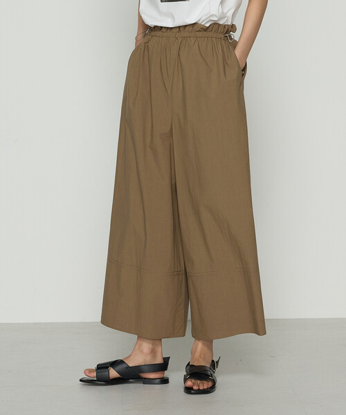 K.T KIYOKO TAKASE(キヨコタカセ)の「コットンタイプライター ギャザーワイドパンツ(その他パンツ・レディース・ライトグレー/チャコール/キャメル/ベージュ/オリーブ・9号/7号)」の21枚目の写真