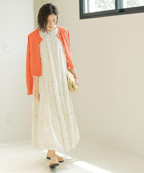 セール】《Can Cam掲載》ティアードマキシドレス/オーガニックコットン