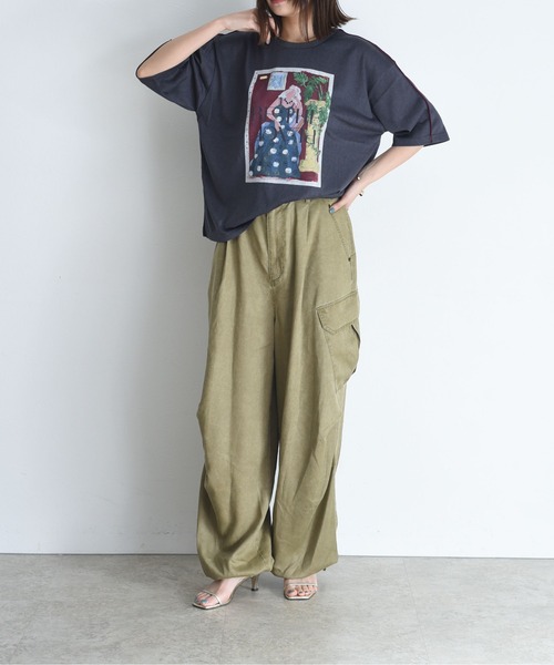 エイミーロウ テキストプリント ハーフZIPトップス Eimee Law│Eimee Law